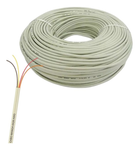 Cabo Manga 4x22 Awg S/ Blindagem 100 Metros