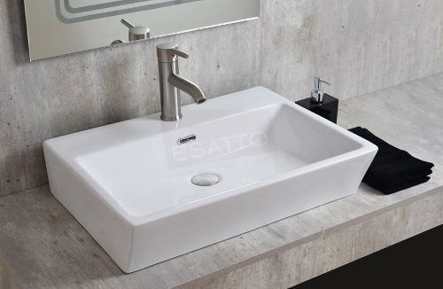 Lavabo de baño de sobreponer Esatto Econokit Glam Satín 