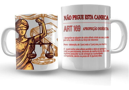 Caneca Xícara Personalizada Advogado Lei Direito