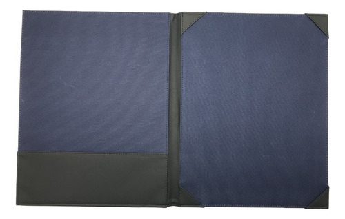 Porta-títulos universitários costurados 32x42 cm, várias cores, cor azul