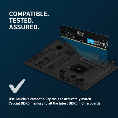 Imagen 5 de 6 de Memoria Ram Ddr5 32gb 4800mhz Crucial Black