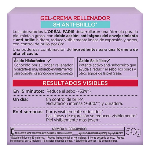 Crema Facial L'oréal Revitalift Día Ácido Hialurónico Todo Tipo De Piel Día/noche