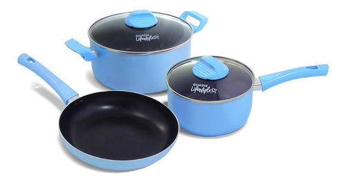 Bateria Cocina Set 5 Piezas Soft Urbano Guadix Tapa Vidrio C