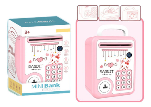 Alcancia Mini Bank Caja Fuerte Rosa 2763658