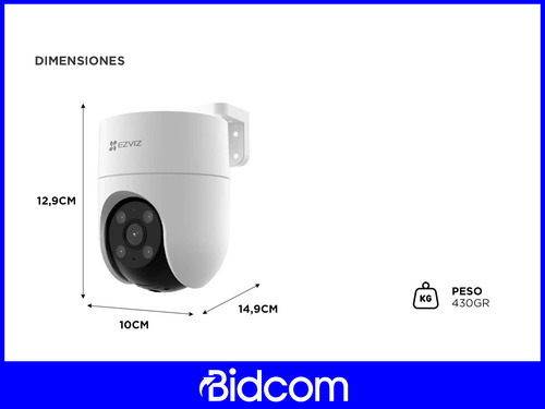 Kit Cámara Seguridad Ezviz Wifi Fhd H8c Domo Color 360 X 6