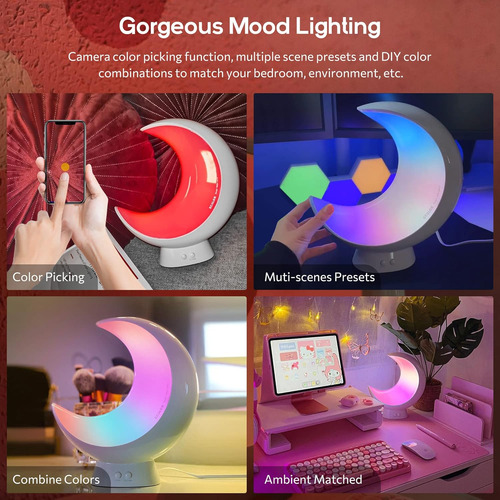 Lámpara De Mesita De Noche Inalámbrica Smart Touch, Control