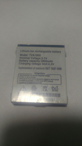 Batteria  Litio Lithium-ion 3.7v 3800mah Modelo Tva1800