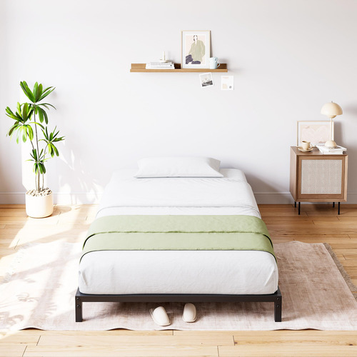 Base De Cama Individual 8 Pulgadas Sin Somier Plataforma Met