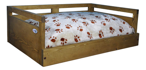 Iconic Pet Sassy Paws - Cama De Madera Para Mascotas Con Es.