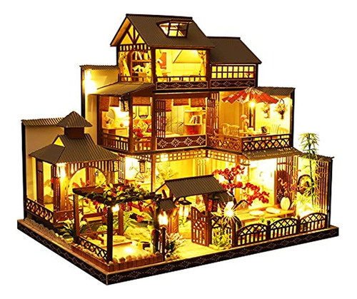 Casa De Muñecas En Miniatura Con Muebles, Kit De Casa De Muñ