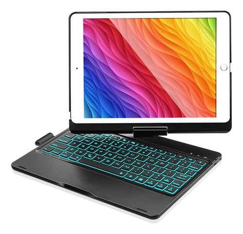Funda 360 Con Teclado Rgb Y Touchpad Para iPad 10.2