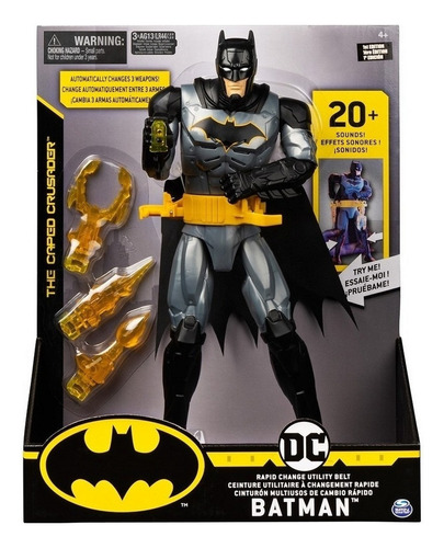 Muñeco Batman Cinturon Multiusos Cambio Rapido 20 Sonidos