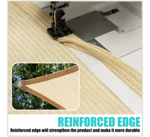 Amgo Toldo Triangular Recto Beige De 14 X 14 X 19.8 Pies, To