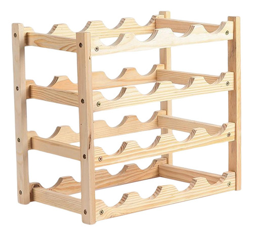 Estante Para Vino,, Organizador De Portavasos Para 4 Capas