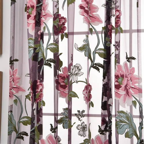 Cortina De Cocina Romana Con Forma De Flor De Peonía Y Persi