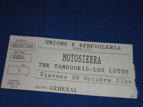 Motosierra (entrada Del 20/10/2006 -unione E Benevolenza)
