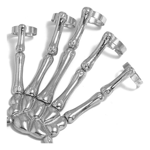 4 Pulseira De Mão Esqueleto Com 4-5 Anéis Pulseira 4 Pcs
