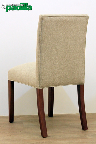 Sillas Comedor Modelo Nórdica En Cedro Y Tela Aqua Clean