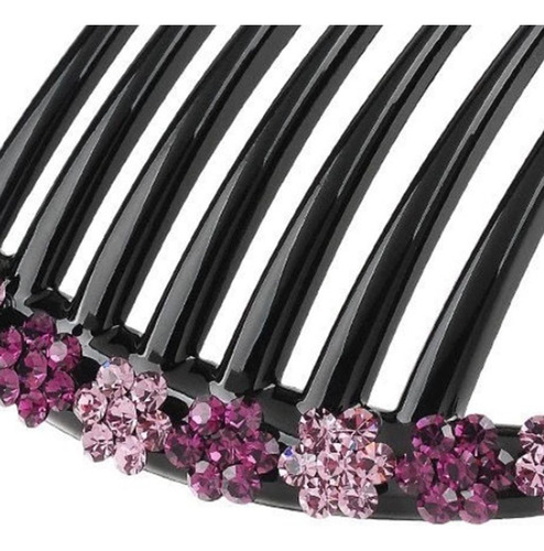 Peineta Nupcial Con Diamantes De Imitación Y Flor 3 Piezas