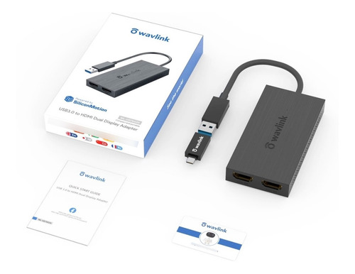Adaptador Monitor Usb 3.0 Tipo C Hdmi 3840×2160p 4k Wavlink