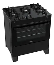 Comprar Fogão 5 Bocas À Gás Atlas Mônaco Top Glass Preto Bivolt