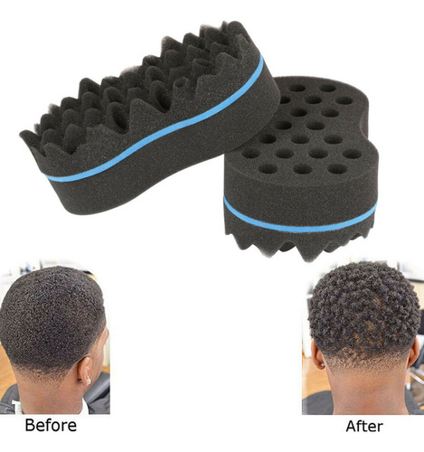 D Esponja For El Cabello Ondulado, Afro, Espiral, Trenzas,