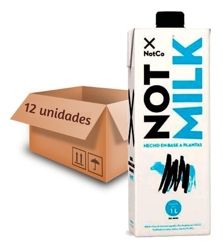 Imagem 1 de 4 de 12x Leite Vegetal Not Milk Semi Desnatado 1l