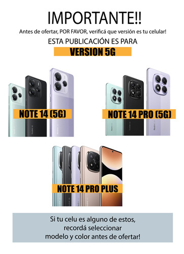 Funda Reforzada P/ Redmi Note 14 / 14 Pro / 14 Pro Plus - 5g Celeste 14 - 5g
