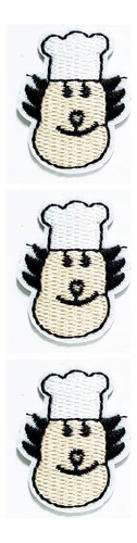 Set 3 Pcs Mini Small Chef Iron On Cute Chef Cooking Car...