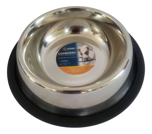 Plato De Acero Inoxidable Antiderrapante Para Perros Acero 64oz