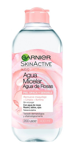 Imagen 1 de 1 de Agua Micelar Con Rosas X 400ml Limpia E Ilumina Garnier