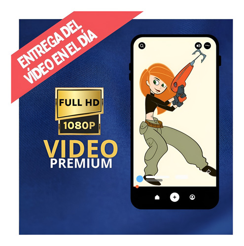 Video Invitación Animada (con Foto Opcional) Tarjeta Virtual Kim Possible