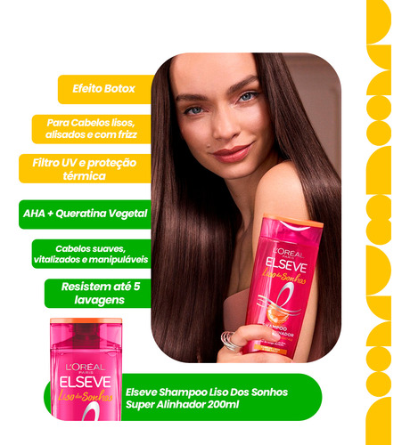 Shampoo Elseve Liso Dos Sonhos Super Alinhador 200ml