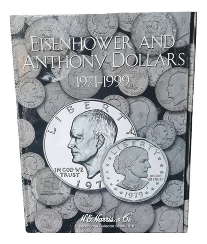 Album Coleccionador Harris Monedas Dolar Eisenhower Y Anthon