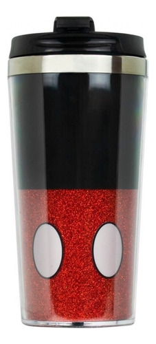 Copo Térmico Mickey Mouse Tampa Preta 450ml Disney Cor Preto