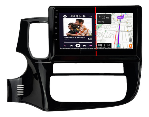 Kit Multimidia Kronos 9 Polegadas Mitsubishi Outlander 14/21