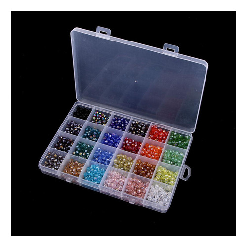 1 Caja De De Cristal Facetado Espaciador De Sueltas