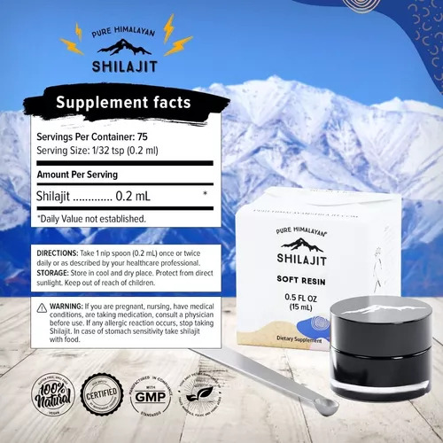 Shilajit Soft Resin Pure Himalayan 0.5 Oz 15 ml