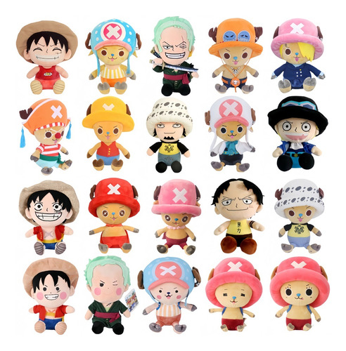 Una Pieza Anime Luffy Chopper Zoro Muñeca Una Pieza Juguete