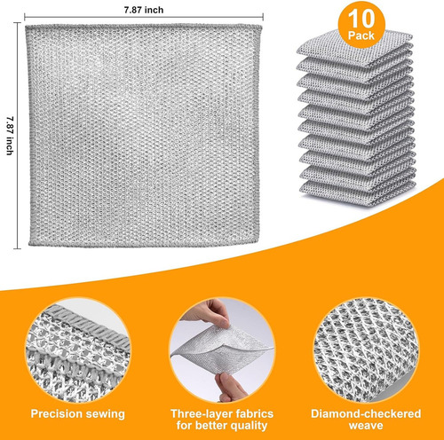 10 Trapos De Alambre Multiusos For Lavar Platos Premium