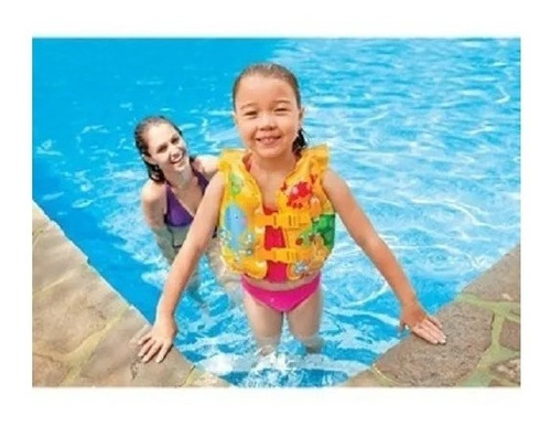 Imagen 4 de 5 de Chaleco Flotador Salvavidas Inflable Para Niños Intex