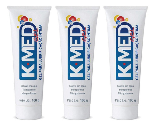 Kit 3 K-med Gel Lubrificante Íntimo 100g Original