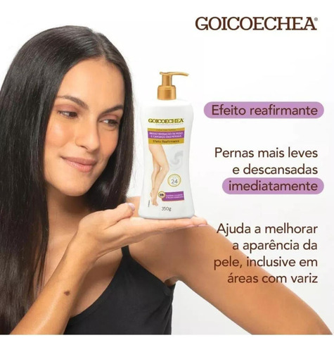 Creme Efeito Reafirmante Pernas Goicoechea F350g Kit C/2 Suave