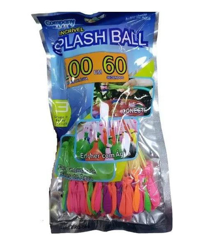 Bexigas Balão Para Encher De Água 100 Unidades Splash Ball