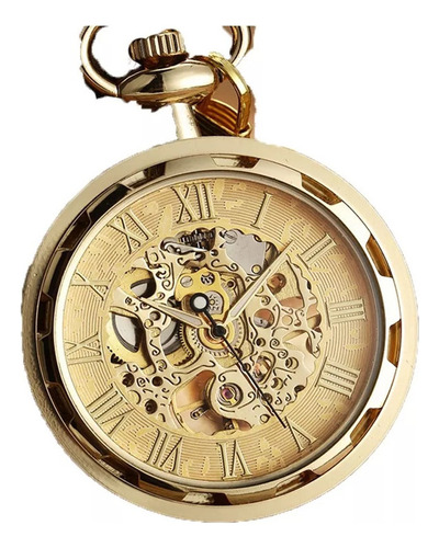 Reloj De Bolsillo Mecánico Antiguo De Lujo Color A