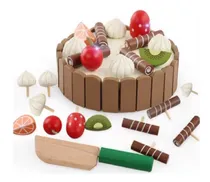 Comprar Set De Pastel Torta Mini Cake De Madera Imantado - Roles