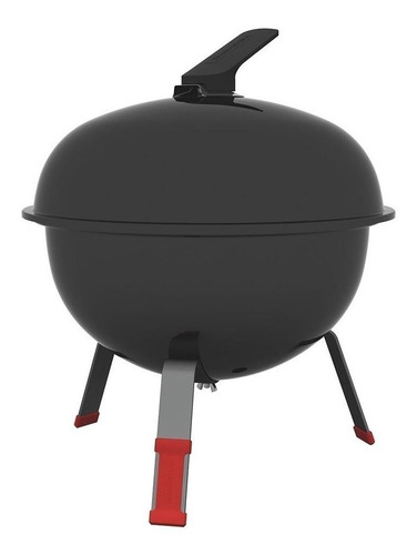 Parrilla Móvil Con Tapa Tramontina Tcp-320l Negra Samihome