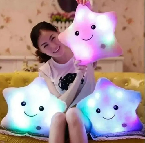 Peluche Estrella Luminosa Almohada Brillante Luz Led