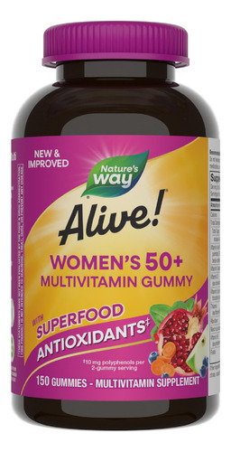 Multivitamínico Gomoso Alive! Mujeres 50+ 150 Gomitas