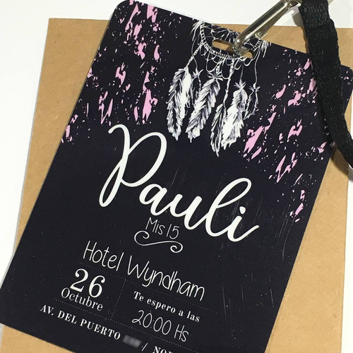 Invitación Tarjeta Vip 15 Años Pase Cordon C/herraje X10